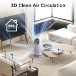Purificador de aire MOOKA M02 para habitaciones grandes de hasta 102 m² con H13 HEPA