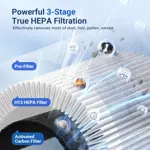 Purificador de aire MOOKA M02 para habitaciones grandes de hasta 102 m² con H13 HEPA