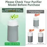 Filtro de repuesto para purificador de aire isinlive 311i+ Max x2 Pack