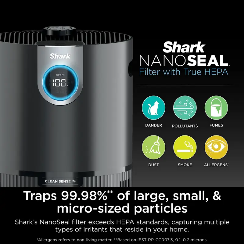 Purificador de aire Shark HP232 Clean Sense MAX 1200m² gris