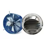 Extractor Industrial 30 CM Con Rejilla Fija de Acero Inoxidable