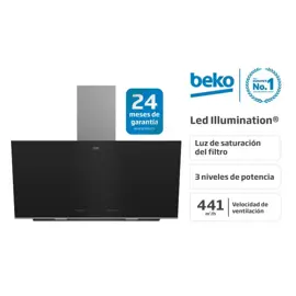 Campana Táctil Vertical 90Cm Negra...