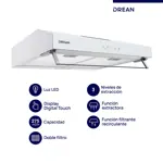 Purificador extractor de 60 cm Blanco Drean CUDR604BA