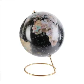 Globo Terráqueo Negro Dorado Mo1314