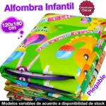 Alfombra Infantil Antigolpe Bebe 120x180cm Camping