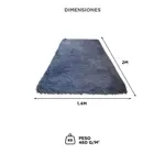 Alfombra Gris 2x1,4 Mts Nórdica Living Gadnic Lavable Súper Soft 