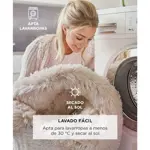 Alfombra Beige 1x1,5 Mts Nórdica Living Gadnic Lavable Súper Soft 