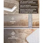 Alfombra 1x06 Mts Nórdica Living Gris oscuro Gadnic Lavable Súper Soft 