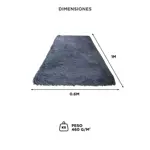 Alfombra 1x06 Mts Nórdica Living Gris oscuro Gadnic Lavable Súper Soft 