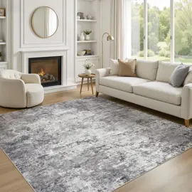 Alfombra 183?Cm Gris Lavable Abstr...
