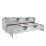 Cama Nido Doble Reforzada 1 Plaza Blanca