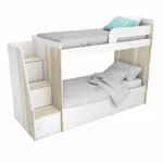 Cama Cucheta con Escalera Lateral y Carrocama 1 1/2 Plaza - 1705-8