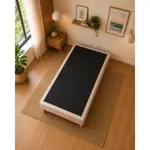Base Sommier Ecocuero Tiza 1 1/2 Plaza 100x190 Patas Madera