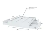 Cama Box 2 Plazas Blanca con 4 Cajones Centro Estant