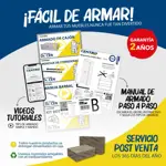 Cama Box 2 Plazas Blanca con 4 Cajones Centro Estant