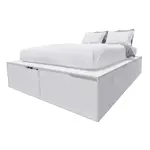 Cama Box EMC Queen 1,60m con 6 Cajones y 2 Zapateros Blanco