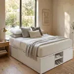 Cama Box EMC Queen 1,60m con 6 Cajones Blanco