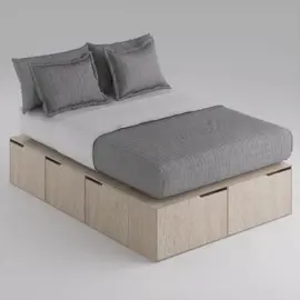 Cama Box 2 Plazas Con 6 Cajones Y ...