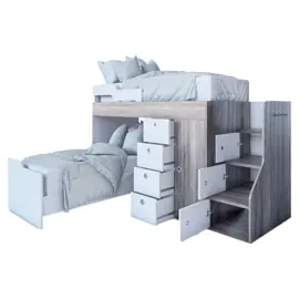 Cucheta  Con Chifonier Blanco Y  Bá...