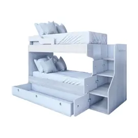 Cucheta  Con 3 Cajones Y Escalera B...