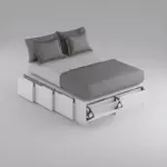 Cama Box EMC King con 6 Cajones y 2 Zapateros Blanco