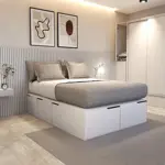 Cama Box EMC 2 Plazas con 6 Cajones y 2 Zapateros Venezia