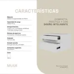 Mesa de Luz Flotante Blanco Desayunador Cajon Moderno