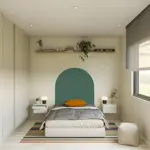 Mesa de Luz Flotante Blanco Desayunador Cajon Moderno