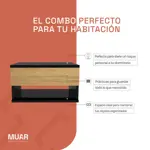 Mesa De Luz Flotante Con Cajon Mesita Colgante Oslo Acabado Brillante