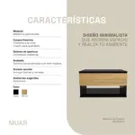 Mesa De Luz Flotante Con Cajon Mesita Colgante Oslo Acabado Brillante