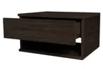 Mesa De Luz Flotante Con Cajon Mesita Colgante Wengue