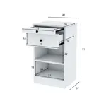 Mueble Mesa De Luz Con Desayunador 1 Cajon Mesita