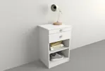 Mesa De Luz Con Desayunador Table´s Blanco 6430-BM