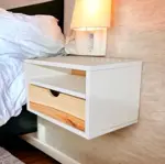 Mesas De Luz Flotante Con Cajones - Combo X 2 Mesas