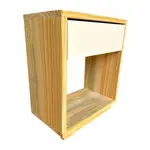 Mesa De Luz 1 Cajón Madera De Pino Y Melamina