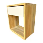 Mesa De Luz 1 Cajón Madera De Pino Y Melamina