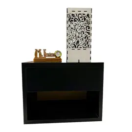 Mesa Mesita De Luz Flotante Con Cajones  Nordico Esc...