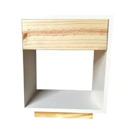 Mesa De Luz De 1 Cajón Moderna Melamina