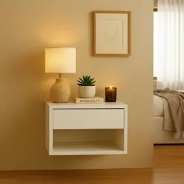 Mesa De Luz Flotante Con 1 Caj...