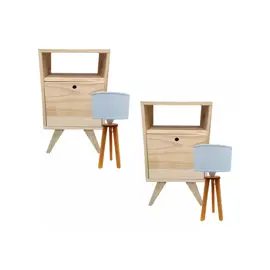 Mesa De Luz Nordica Con Puerta Mas ...