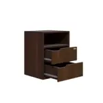 Mesa de Luz EMC con 2 Cajones Y Estante Wengue