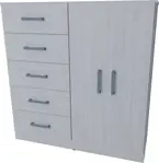 Chifonier 3404 - 118x121x45cm, 2 Puertas, 5 Cajones, 1 Estante, Venecia