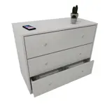 CAJONERA COMODA 3 CAJONES MELAMINA BLANCO