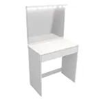 TOCADOR MAQUILLADOR CON ESPEJO CAJON Y LUZ LED MELAMINA BLANCO