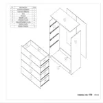 COMODA CAJONERA 4 CAJONES CORREDERAS TELESCOPICAS 90 CM HELSINKI