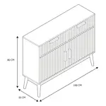 Comoda con Cajones y Puertas Atma Home Klaus Marron 100x80x35cm ATH-HD0091