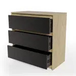 Comoda Cajonera 3 cajones 80x80cm Color Oslo