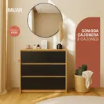 Comoda Cajonera 3 cajones 80x80cm Color Oslo