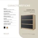 Comoda Cajonera 3 cajones 80x80cm Color Oslo