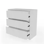 Comoda Cajonera 3 Cajones 80x80cm Color Blanco